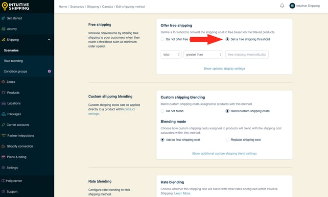 IS - Custom Shipping Method - Free Shipping Threshold - Set Threshold-3