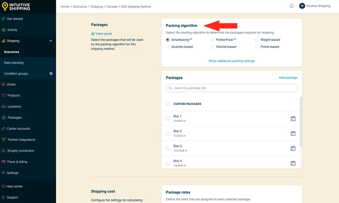 IS - Custom Shipping Method - Package-Based Packages
