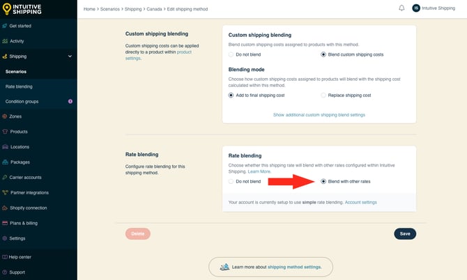 IS - Custom Shipping Method - Rate Blending - Blend With Other Rates