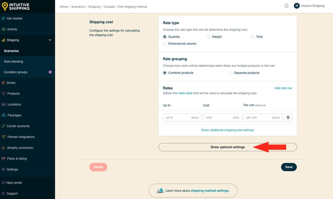 IS - Custom Shipping Method - Show Optional Settings-2