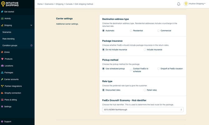 IS - FedEx Shipping Method - Carrier Settings