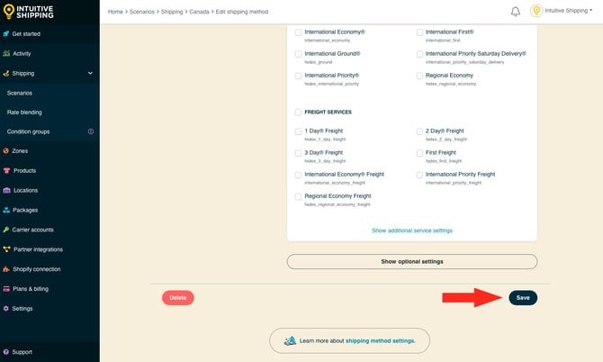 IS - FedEx Shipping Method - Save