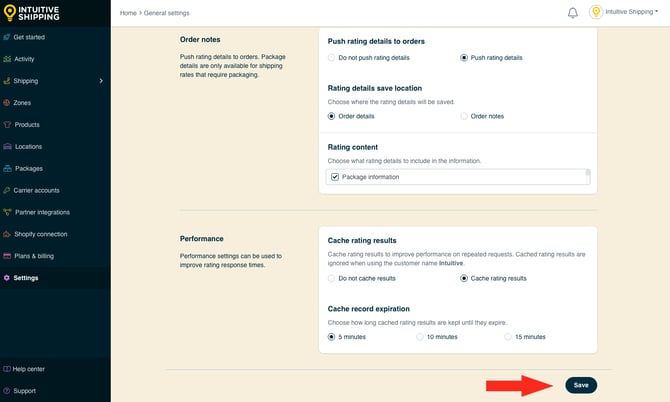 IS - General Settings - Save