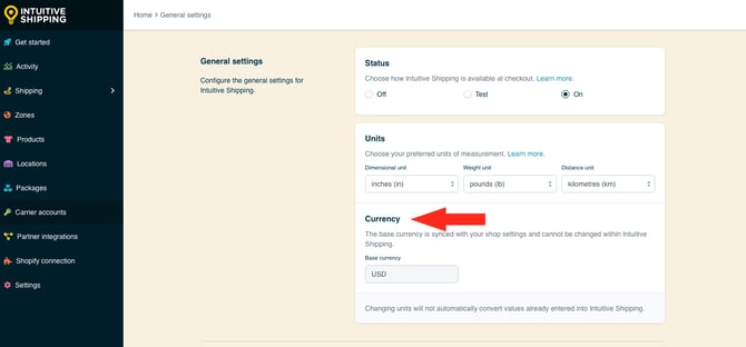 IS - General Settings - Currency