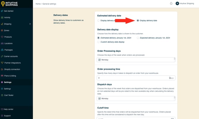 IS - General Settings - Display Delivery Date-2