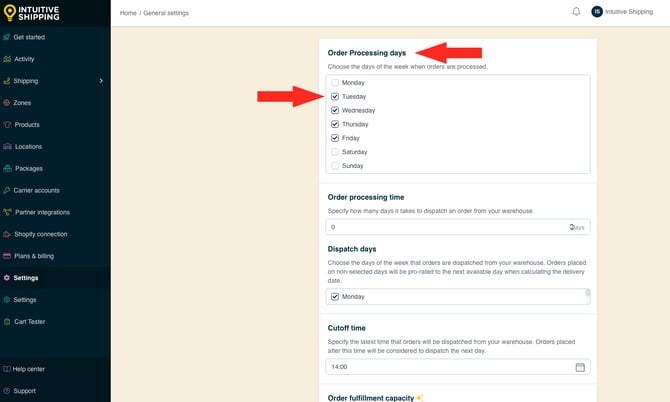 IS - General Settings - Order Processing Days-2