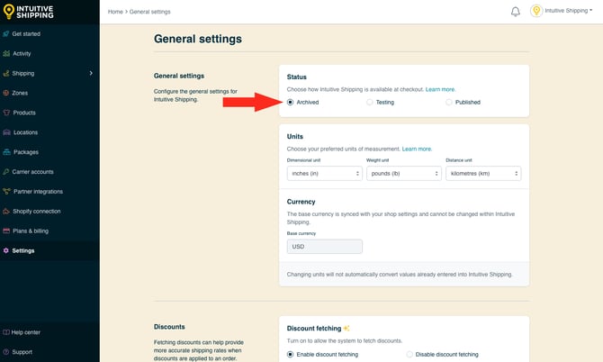 IS - General Settings - Status Archived-1