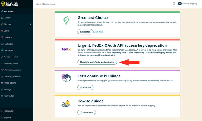 IS - Get Started - Migrate To FedEx MFA Button-2