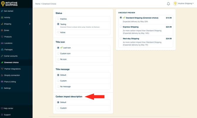 IS - Greenest Choice - Carbon Impact