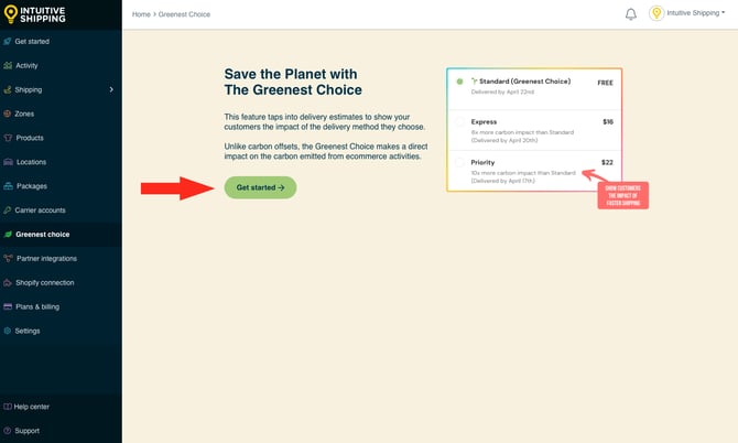 IS - Greenest Choice - Get Started
