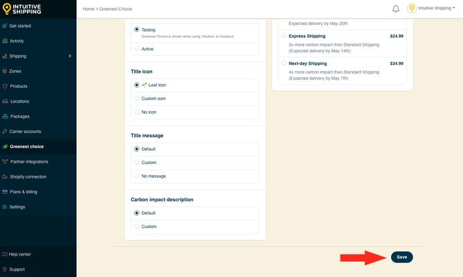 IS - Greenest Choice - Save