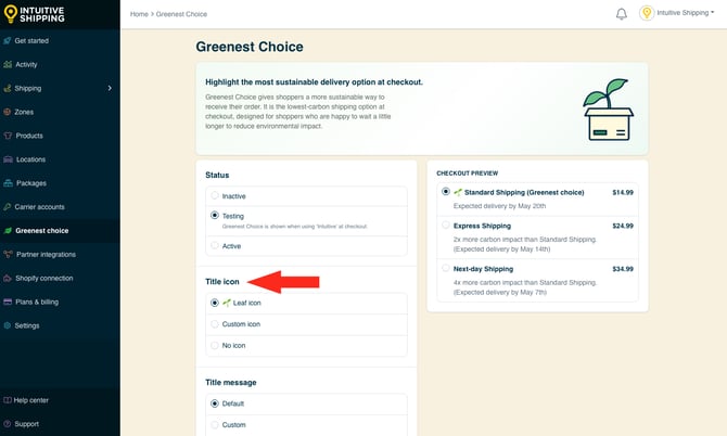 IS - Greenest Choice - Title Icon