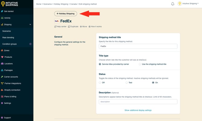 IS - Holiday Shipping Method - FedEx Back