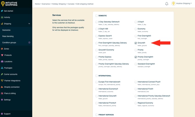 IS - Holiday Shipping Method - Select Ground Priority Services