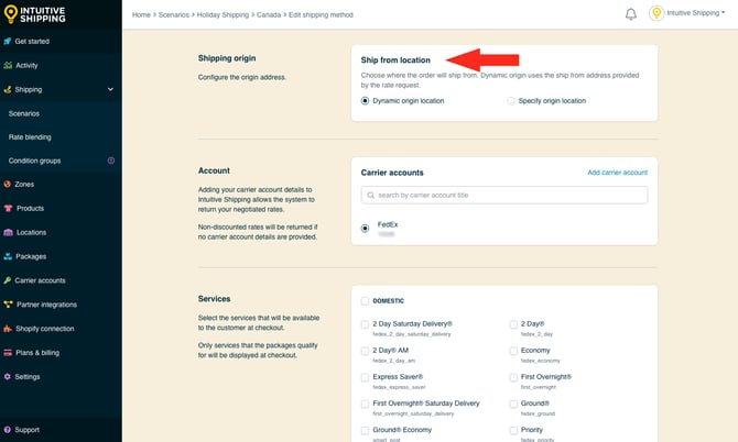 IS - Holiday Shipping Method - Select Ship From Location-1