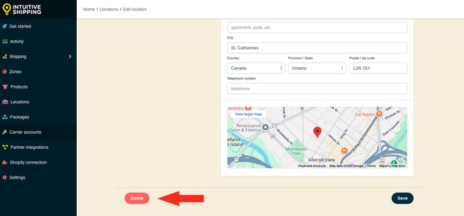 IS - Locations - Delete Warehouse A