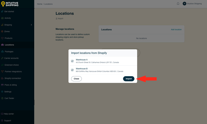 IS - Locations - Import Selected Locations