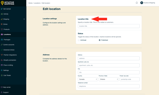 IS - Locations - Location Title