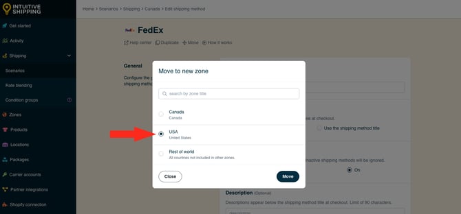 IS - Parcel Service Shipping Method  - Move FedEx To USA