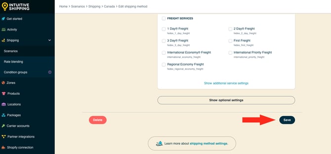 IS - Parcel Service Shipping Method -  Save FedEx