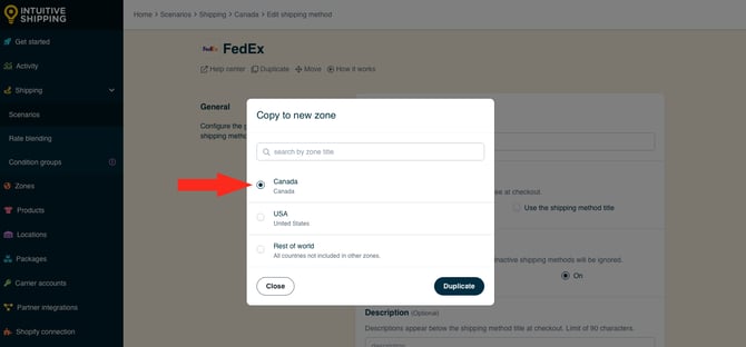 IS - Parcel Service Shipping Method - Copy FedEx To Canada