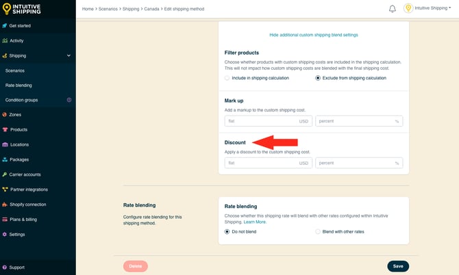 IS - Parcel Service Shipping Method - Custom Shipping Blending Discount