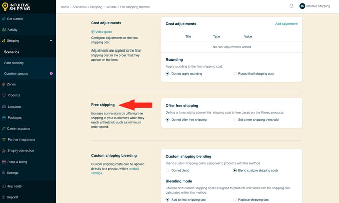 IS - Parcel Service Shipping Method - Free Shipping