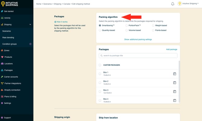 IS - Parcel Service Shipping Method - Packing Algorithm