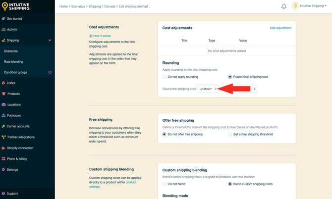 IS - Parcel Service Shipping Method - Rounding Direction