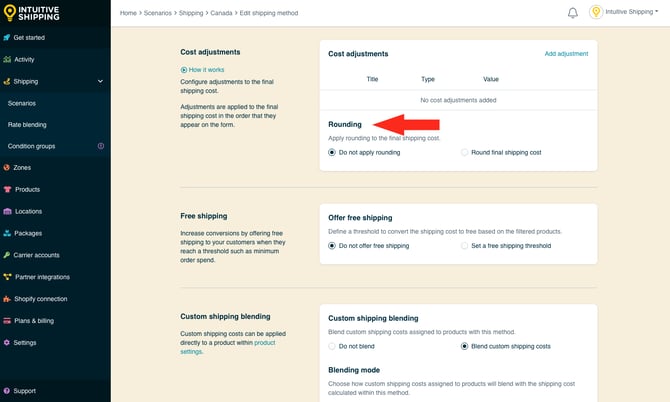 IS - Parcel Service Shipping Method - Rounding