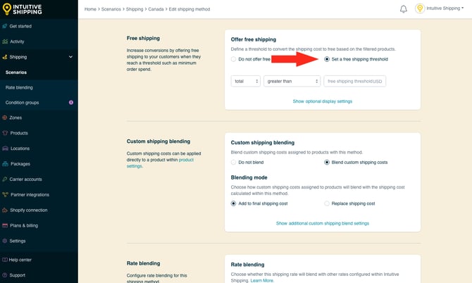 IS - Parcel Service Shipping Method - Set Free Shipping