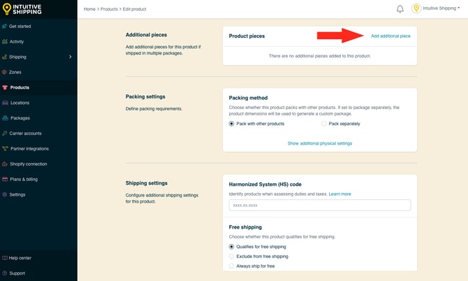 IS - Products -  Add Additional Piece