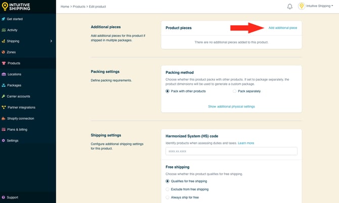 IS - Products - Add Additional Piece