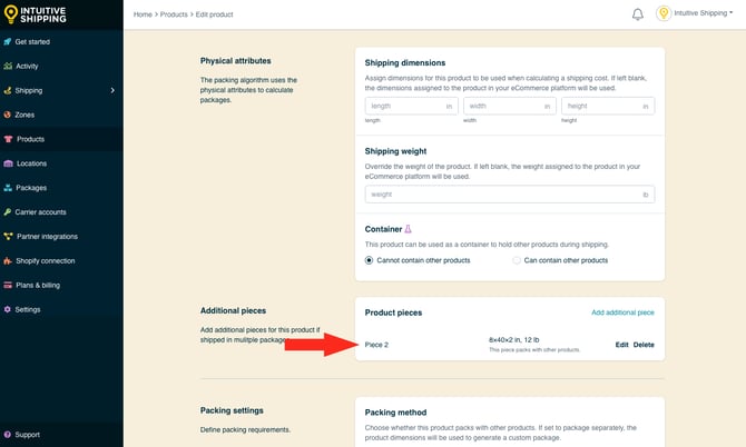 IS - Products - Additional Piece Listed