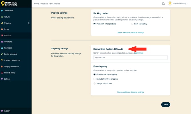 IS - Products - Harmonized System Code