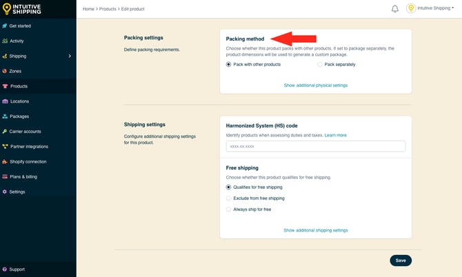 IS - Products - Packing Method