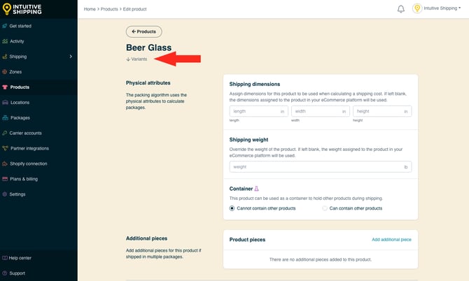 IS - Products - Variants