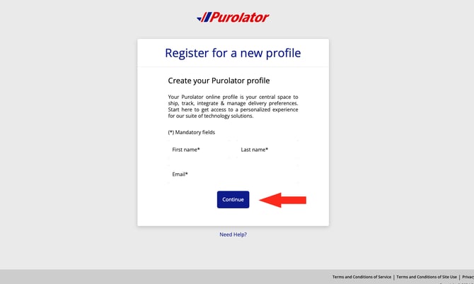 IS - Purolator API Registration Form