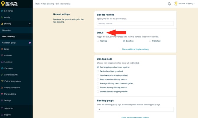 IS - Rate Blending - Status