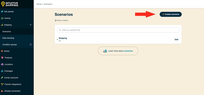 IS - Scenario - Create New with Standard Scenario