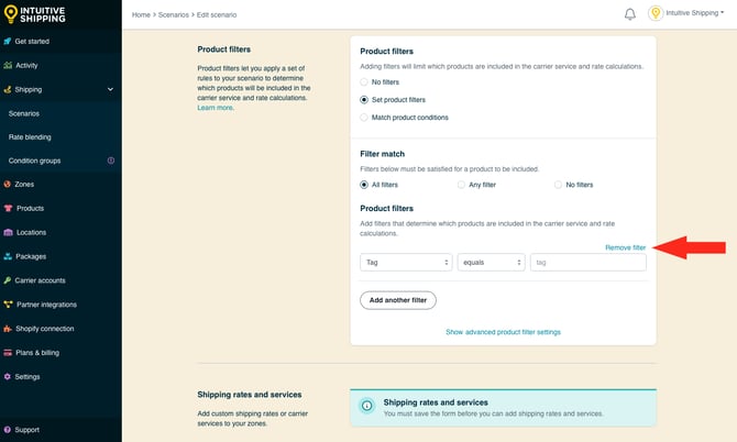 IS - Scenarios - Remove Filter