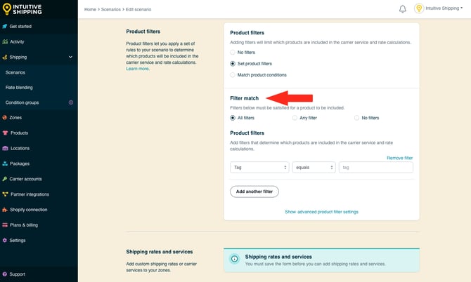 IS - Scenarios - Select Filter Match