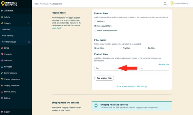 IS - Scenarios - Select Filter Type