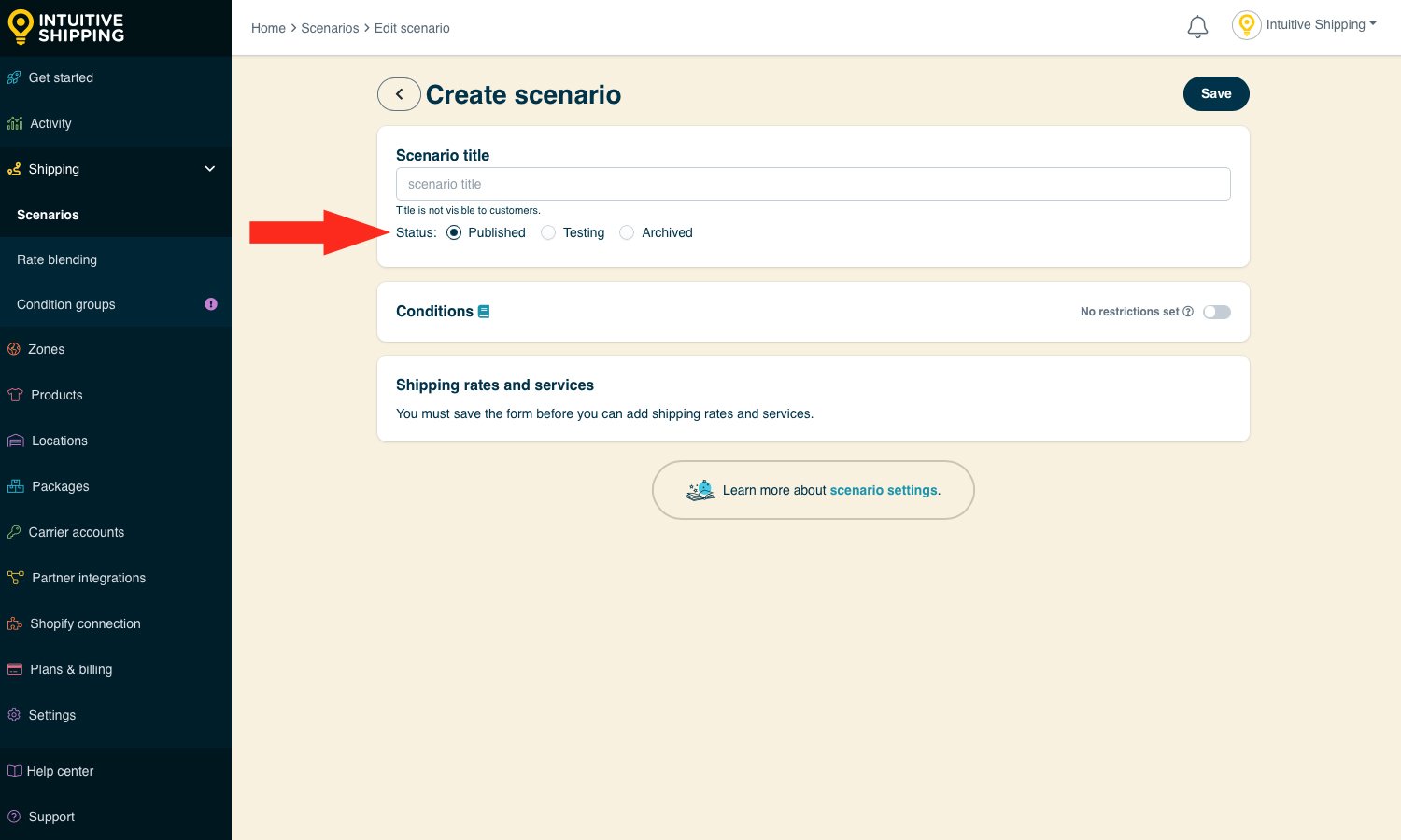 Create A Scenario
