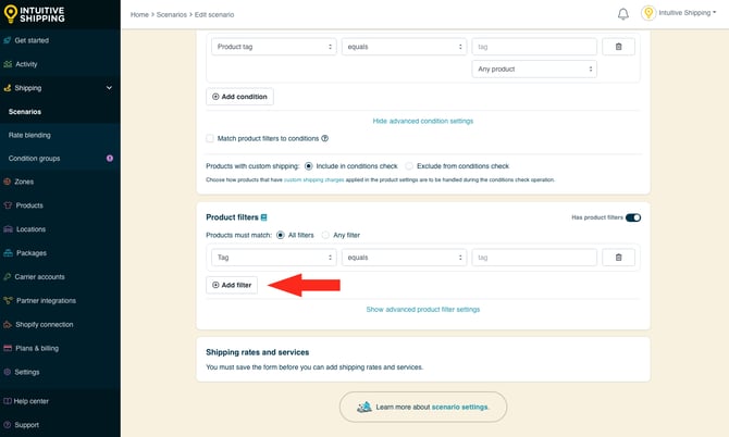 IS - Scenarios - Add Filter