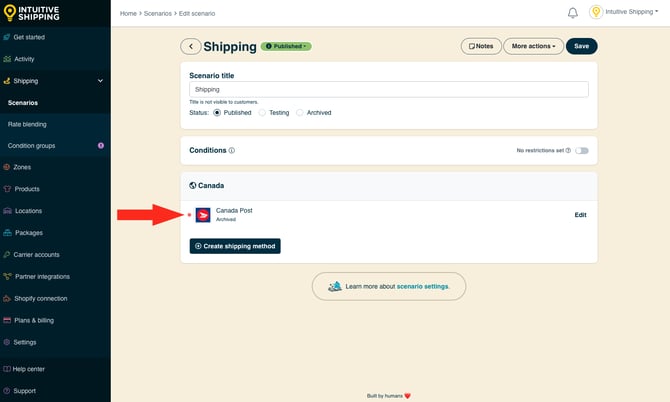 IS - Scenarios - Canada Post Archived