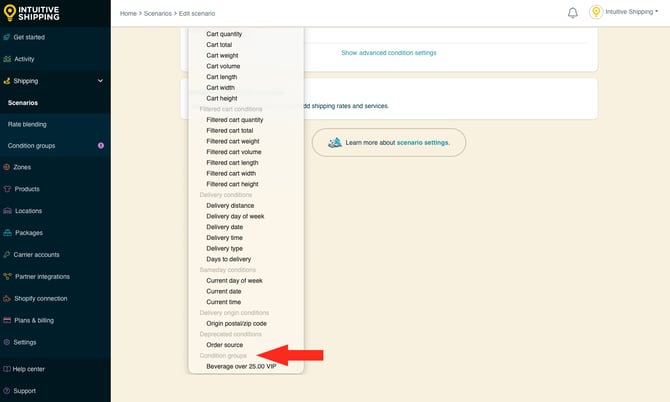 IS - Scenarios - Condition Groups Conditions