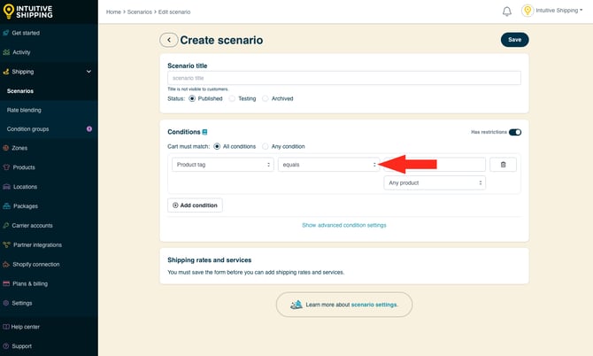 IS - Scenarios - Condition Operator