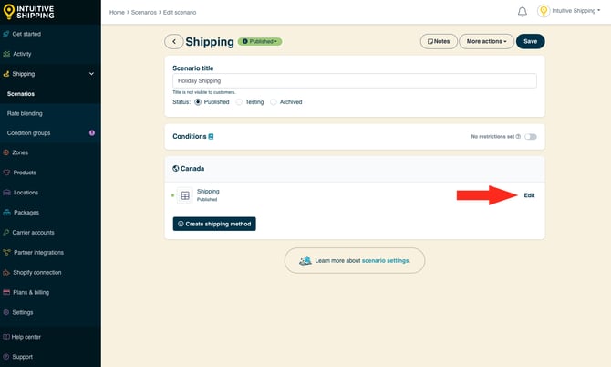 IS - Scenarios - Edit Shipping Method-2