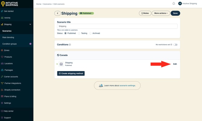 IS - Scenarios - Edit Shipping Method-4
